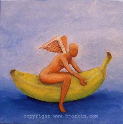 On a banana